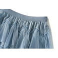 thumbnail image 2 of JMSUN Tulle Skirts for Women High Waist Layered Floral Print Brown Skirt Mesh A-Line Midi Layered Ruffles Mesh Skirt, 2 of 5