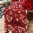 thumbnail image 4 of Boovnll Valentines Day Table Runner, 13x71" Valentine's Day Printing Table Runner, Valentines Table Runner for Holiday Kitchen Dining Table, Party Decor, Valentines Day Decorations, 4 of 6