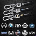 thumbnail image 2 of Nuevo Llavero De Coche De Gama Alta De Cuero anti-Pérdida De Colgante De metal Hebilla De Herradura Moda Logotipo Creativo logo Del Accesorios Para El, 2 of 4
