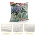 thumbnail image 4 of Nawypu Hopyeer  Rustic Romantic Outdoor Floral Decor Throw Pillow Covers Hydrangea Flowers Bird Nest Bottle Dragonflies Butterflies  Pillowcase Home Sofa Cushion Cover, 4 of 5