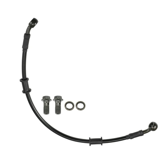 Unique Bargains Brake Hose Motorcycle ATV Braided Hydraulic Brake Line Oil Hose Pipeline 40cm Black Army Green 1 Set