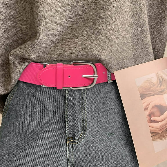 HEMOTON  Hot Pink Baseball Belt Little Girl Elastic Softball Toddler