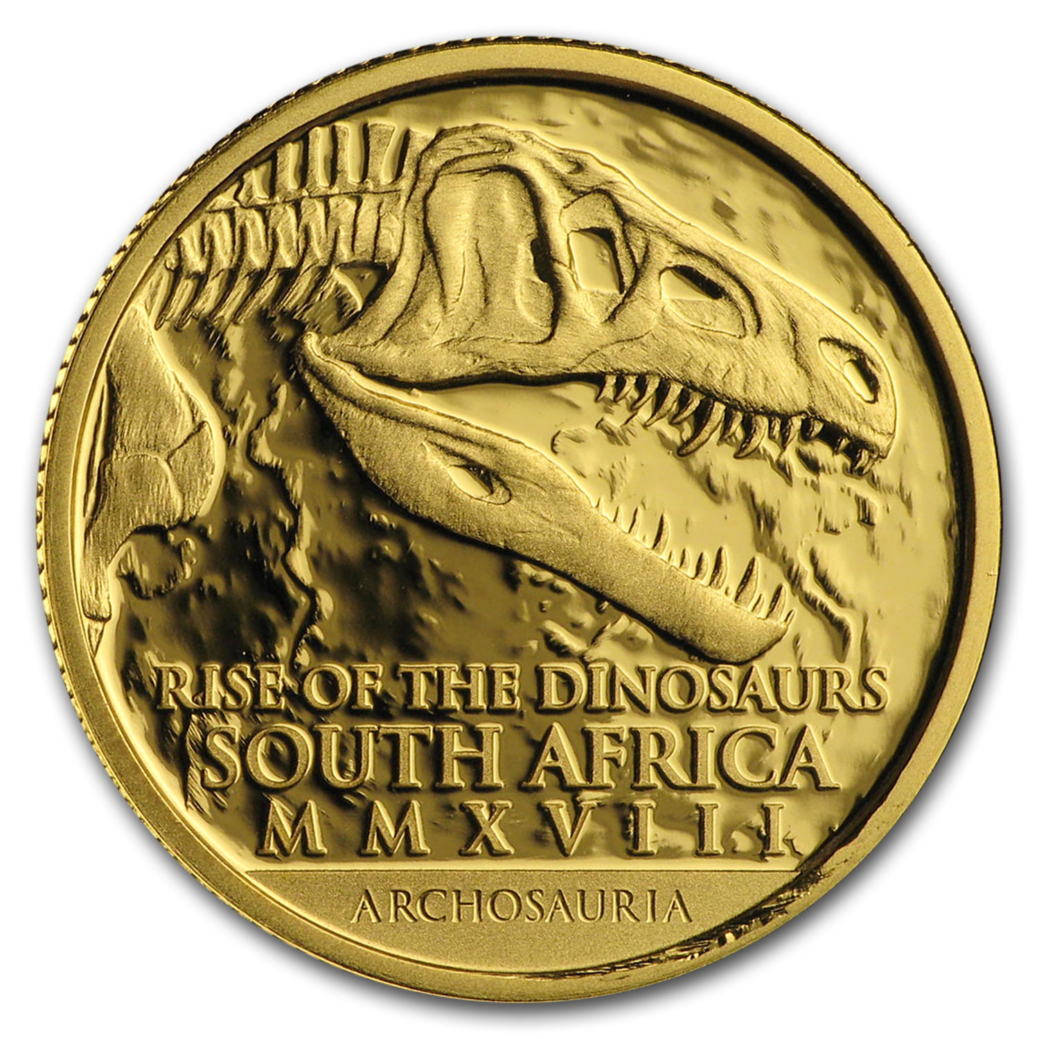 SKU#171940 2018 South Africa 1/10 oz Gold Natura Erythrosuchus