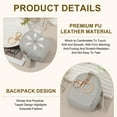 thumbnail image 3 of Uxcell Mini Backpack Keychain for Women, Cute Flower Rhinestone Pendant Bag PU Leather Gray, 3 of 7