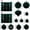 Green, variant on 48 Pcs Velvet Flocked Christmas Balls,Shatterproof Ornaments with Multi-Size Multi-Style Designs,Hanging Baubles for Christmas Tree,Wreath & Holiday Home Decor,Green