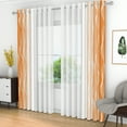 thumbnail image 2 of Lfeey Orange Gradient Semi Sheer Curtains for Living Room Bedroom, Grommet Curtains, 42x84 inch, 4 Panels, 2 of 5