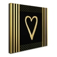 thumbnail image 2 of Trademark Fine Art 'Black & Gold - Feathered Fashion Heart' Canvas Art by LightBoxJournal, 2 of 3