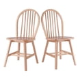 thumbnail image 1 of Silla Winsome Windsor de 2 piezas de madera maciza con acabado natural, 1 of 9