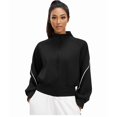 thumbnail image 2 of Female Fleece Full Zip Up Jacket Starry Black S, 2 of 10