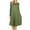 Army Green, variant on Womens & Plus Round Neck Long Sleeve Knee Length A-Line Swing Trapeze Dress (Purple, M)