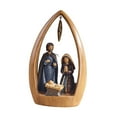 thumbnail image 4 of Figura de Natividad, decoración de nacimiento de Jesús, regalo religioso, escultura de mesa de resina para fiesta interior, mesa de vacaciones, hogar Marrón, 4 of 8