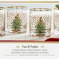 thumbnail image 2 of Spode Christmas Tree 14 Fl. Oz. Double Old Fashion Glass (Set of 4), Polka Dot - Whiskey & Bourbon Glasses for Festive Entertaining, Old-Fashioned & Rocks Glasses for Holiday Drinks, 2 of 7