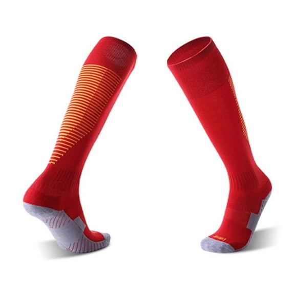 AUQ Soccer Socks,Thick Terry Bottom Youth Soccer Socks,Elastic Ribbed Cuff Football Socks