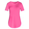 thumbnail image 3 of Women's T-Shirts Top TShirt For Women Short Sleeves Solid Color Outdoor Loose Casual Tshirt Comfortable Fashionable for Everyday Wear, 3 of 6