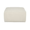 thumbnail image 4 of Corduroy Upholstered Square Ottoman for Modern Living Rooms & Bedrooms – Beige Fabric with Dense Foam Padding, Sleek Design, and Versatile Use, 4 of 12