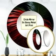 thumbnail image 3 of Designart "Monochromatic Photo Of Red Palm Trees" Palms & Palm Trees Red Large Round Mirror - Round Bedroom Mirror Wall Decor - Traditional Round Printed Mirror - 29" x 29", 3 of 6