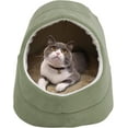 thumbnail image 3 of Cat 4 in 1 Self Warming Burrow Cat Bed, Pet Hideway Sleeping Cuddle Cave (Sage Green-2), 3 of 7