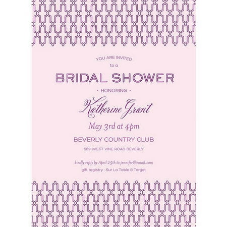 Loving Lattice Standard Bridal Shower Invitation