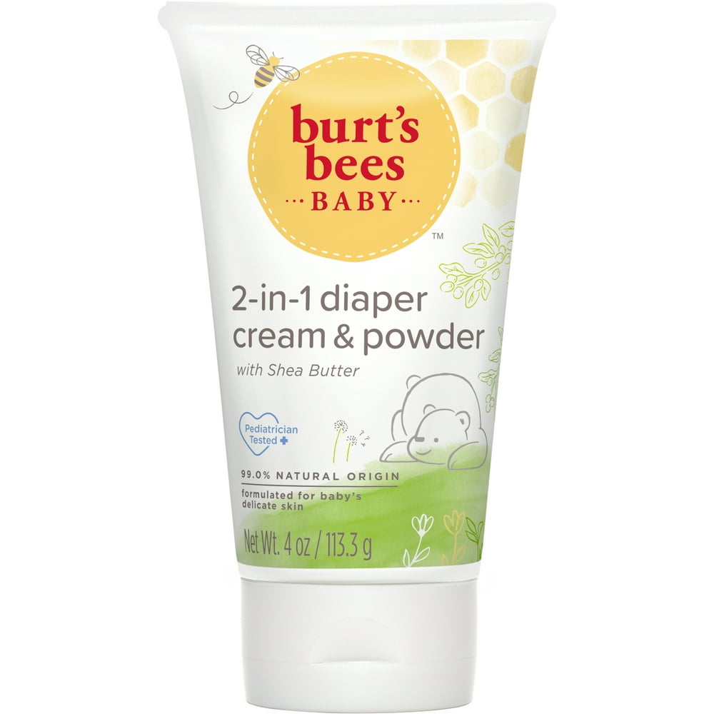 Burt's Bees Baby Daily Cream to Powder, TalcFree Diaper Rash Cream, 4