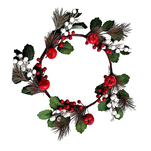 Anillo De Vela De Navidad, Decoración Artesanal Para Cumpleaños, Aniversarios De Puerta, Elegante D