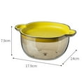 thumbnail image 3 of Washranp 2 in 1 Dish Tub with Colander,Multipurpose Food Grade Large Capacity Fruit Vegetable Transparent Drain Basket Strainer Lid for Kitchen Supplies, 3 of 5