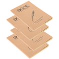 thumbnail image 3 of Cuaderno de bocetos de papel Kraft, Bloc de dibujo grueso Retro, patrón de plumas, cuaderno de dibujo artístico pintado a mano, 4 Uds., 3 of 5