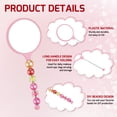 thumbnail image 3 of Uxcell 2 Pack Beadable Mirrors with Handle, 5.7 Inch Long Bead Mirror Bars Removable, Portable Round Hand Mirrors for DIY Jewelry Making and Beaded Crafts (Pink), 3 of 7