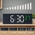 thumbnail image 4 of Unique Bargains 2 Pcs Triple Alarm Clock with Big Numbers Black Red/White Green, 4 of 6