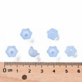 thumbnail image 4 of 500gs Transparent Acrylic Beads Caps Tulip Flower Lily of the Valley Frosted Cyan 10x6mm Hole: 1.5mm about 2100pcs/500g, 4 of 7