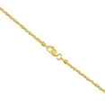thumbnail image 4 of 10K Yellow Gold Diamond Cut Rope Chain Necklace â€“ Measures 20 Inches Length x 1.5mm Thickness, 4 of 7