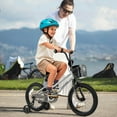 thumbnail image 2 of Costway Vélo pour Enfant 16 Pouces avec Roues Stabilisatrices, Guidon et Selle Réglables, Frein à Main, Argent, 2 of 10
