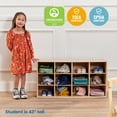 thumbnail image 6 of ECR4Kids Streamline 12 Cubby Tray Storage Cabinet, 3x4, Classroom Furniture, Natural, 6 of 9