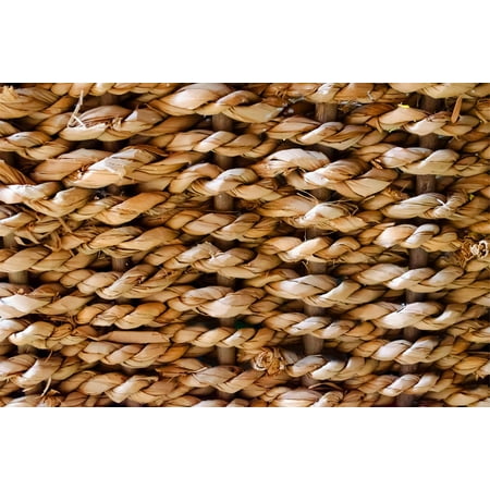 Canvas Print Interwoven Wicker Wallpaper Palm Rough Surface Stretched Canvas 10 x
