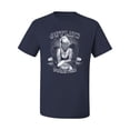 thumbnail image 2 of Outlaw Forever Biker Marilyn Monore | Mens Famous People Graphic T-Shirt, Navy, Large, 2 of 3
