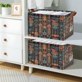 thumbnail image 2 of Yayeee Foldable Storage Basket for Shelves with Handles Waterproof Cloth Bins, Black Geometric, 2 of 7