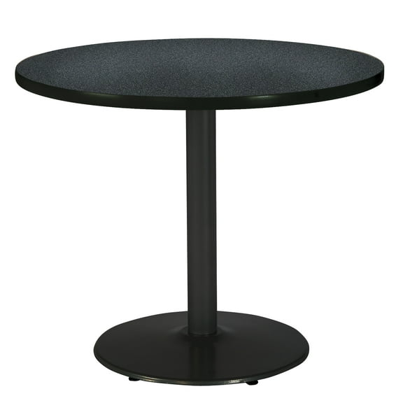 KFI Studios Mode 3.5' x Round' Dining Table, Graphite Nebula, Black Base