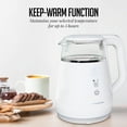 thumbnail image 6 of OVENTE Electric Kettle with 5 Temperature Control Presets, LED Digital Display, 5Hr Keep Warm Function, Auto Shut-Off and Boil Dry Protection, 1500W BPA Free Glass Water Heater, White KD95W, 6 of 8