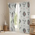 thumbnail image 3 of Feelyou Bohemian Aztec Curtains Pack of 2 (42x84 Each), Rustic Sheep Skeleton Curtains Blackout, Hippie Tribal Triangle Bedroom Curtains, Curtains and Drapes Room Decor, 3 of 6