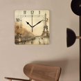 thumbnail image 4 of 10 Inch Wall Clock Battery Operated Silent Clock Decorative for Office, Kitchen, Outdoor, Living Room，Eiffel Tower Retro Paris Cute Drawing, 4 of 4