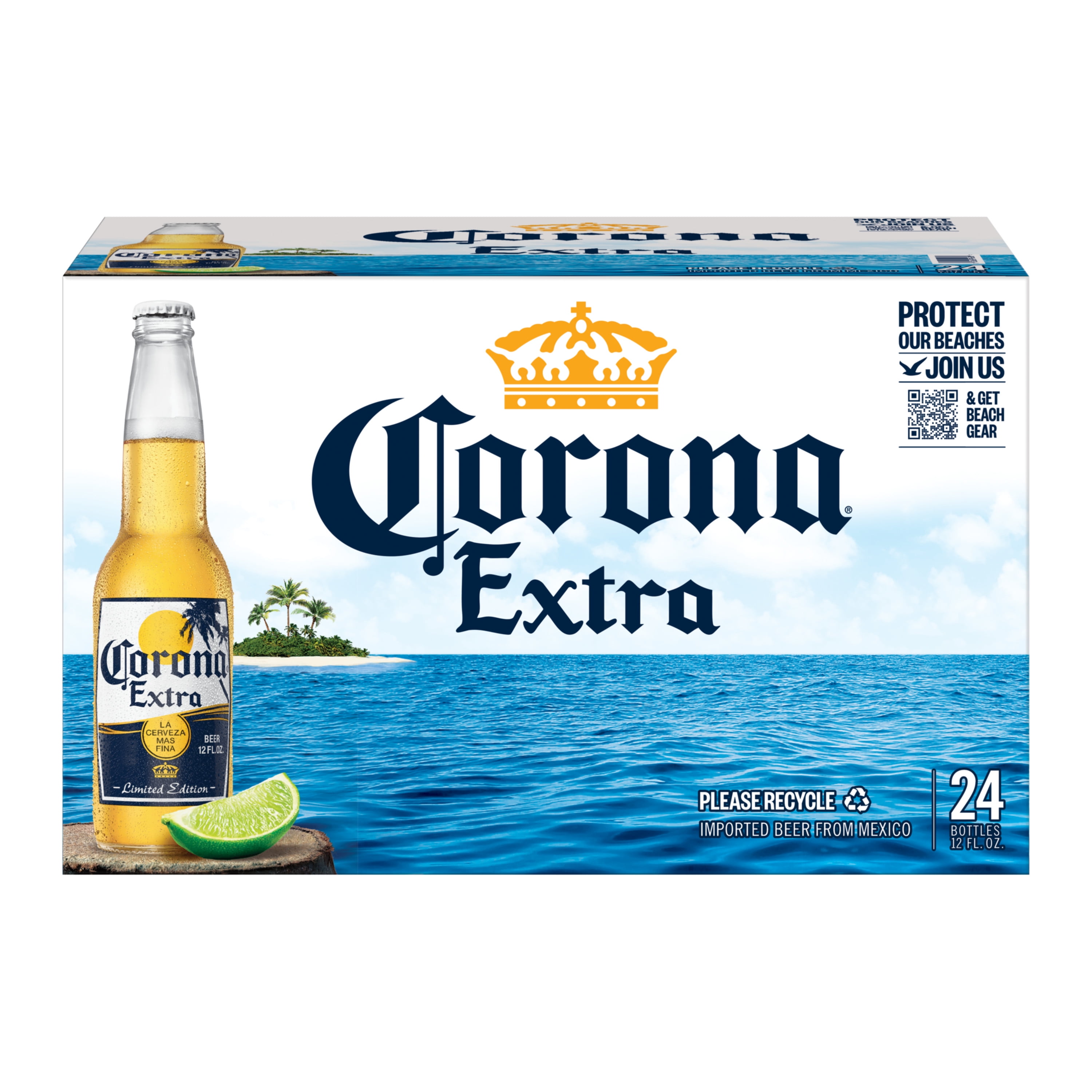 Corona Extra Mexican Lager Beer 24 Pk 12 Fl Oz Bottles 4 6 Abv Walmart Com Walmart Com