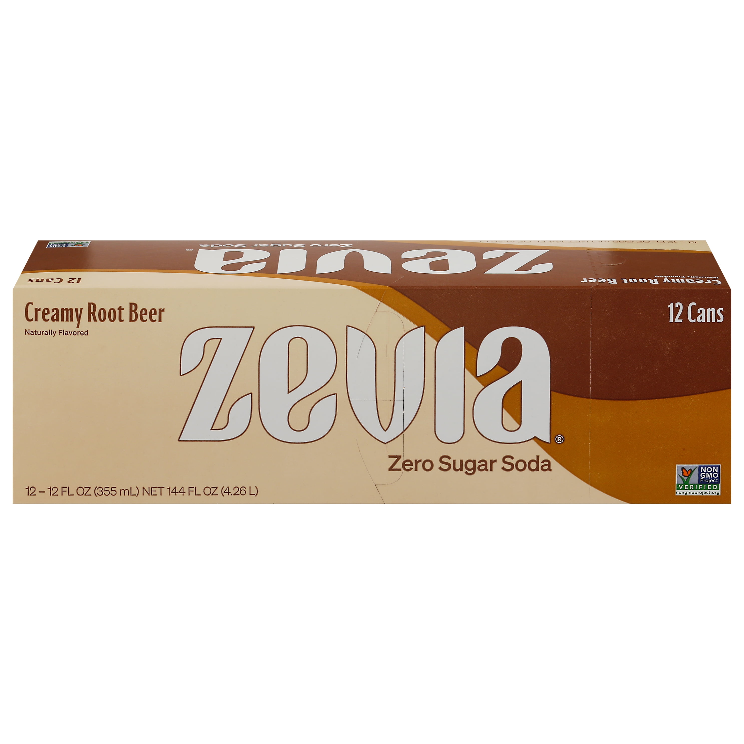 Zevia - Soda Zero Creamy Root Beer, 12Pk, 144fo | Pack of 2