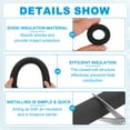thumbnail image 3 of Uxcell 4Pcs 3/4" ID x 1.3Ft x 0.35" Pipe Insulation Foam Tube Black, 3 of 7
