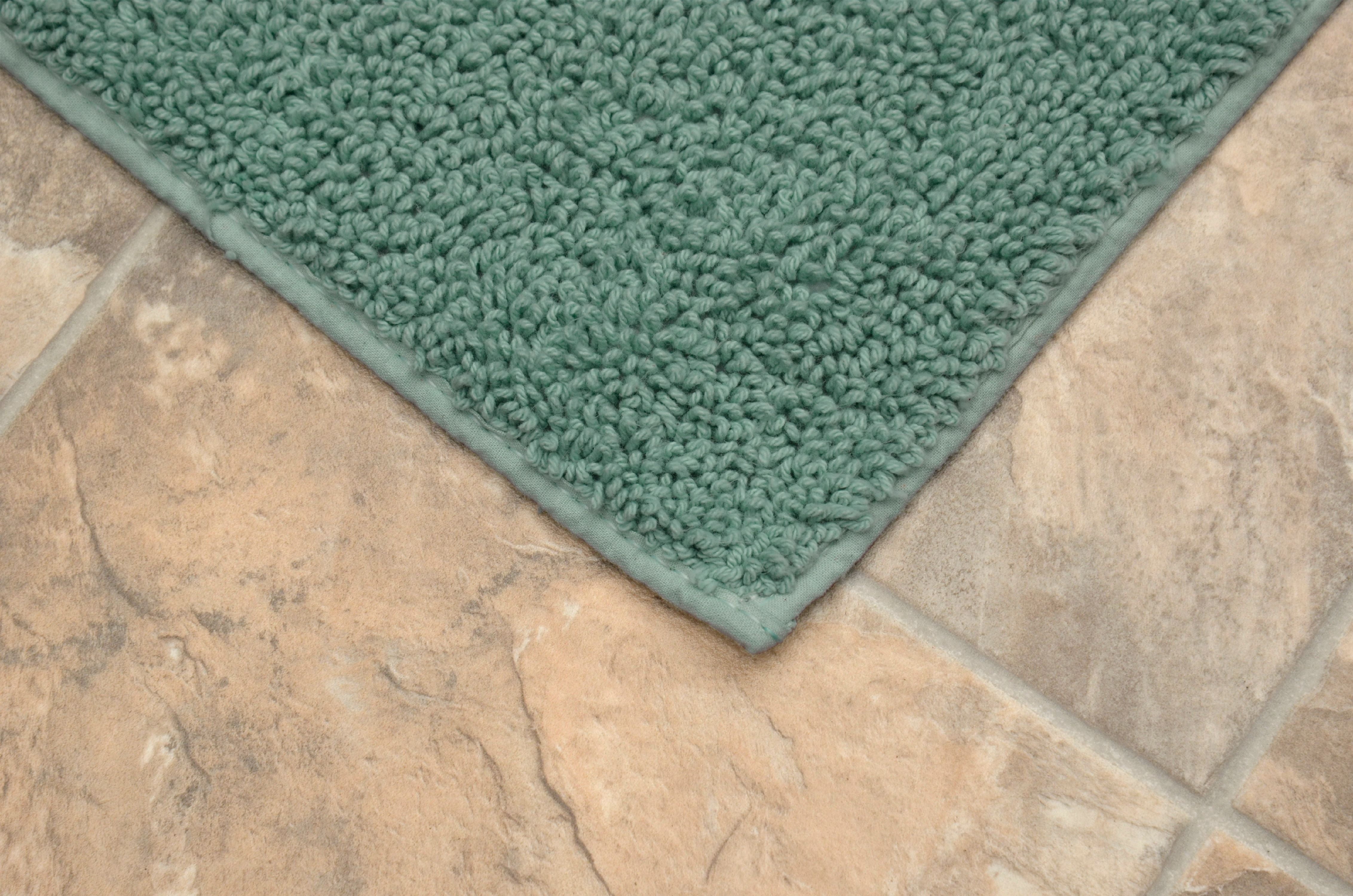 Garland Rug Queen Cotton Washable Sea Foam Bath Rug, 24" x 40"