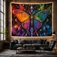 thumbnail image 6 of Rainbow Butterfly with Stained Glass Wings, Dreamy Maximalist Style for Butterfly Lovers, Colorful Wall Art, Housewarming Gift, Tapestry Wall Hanging for Bedroom and Dorm, 6 of 7