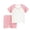 Pink, variant on Cethrio Boys Cotton Pajama Sets Size 10-12, Short Sleeve Comfy 2 Piece Casual Kids' Summer Sleepwear Yellow Size 10-12