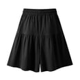 thumbnail image 2 of longantii Flowy Shorts,Lightweight Stretch Comfy Flowy Shorts for Women Ruffles Culottes Bloomease Skort Black M, 2 of 8