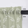 thumbnail image 5 of Sage Green Valance Curtains for Kitchen/Living Room/Bathroom/Bedroom Window, Rod Pocket Small Topper Half Short Window Curtains Voile Sheer Scarf, Geometric Flower Leaf Diamond Plaid Retro 54"x18", 5 of 8