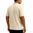 thumbnail image 4 of KeShDi Men's Shirts Polo Shirts Men's Colorblock Short Sleeve Shirt In Breathable Fabric with Classic Collar Khaki 3X, 4 of 7