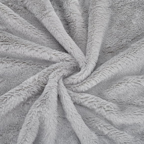 63x20 Inch Short Hair Fur Fabric Dark Gray Pre-Cut Craft Fur Fabric Shaggy Fur Patches