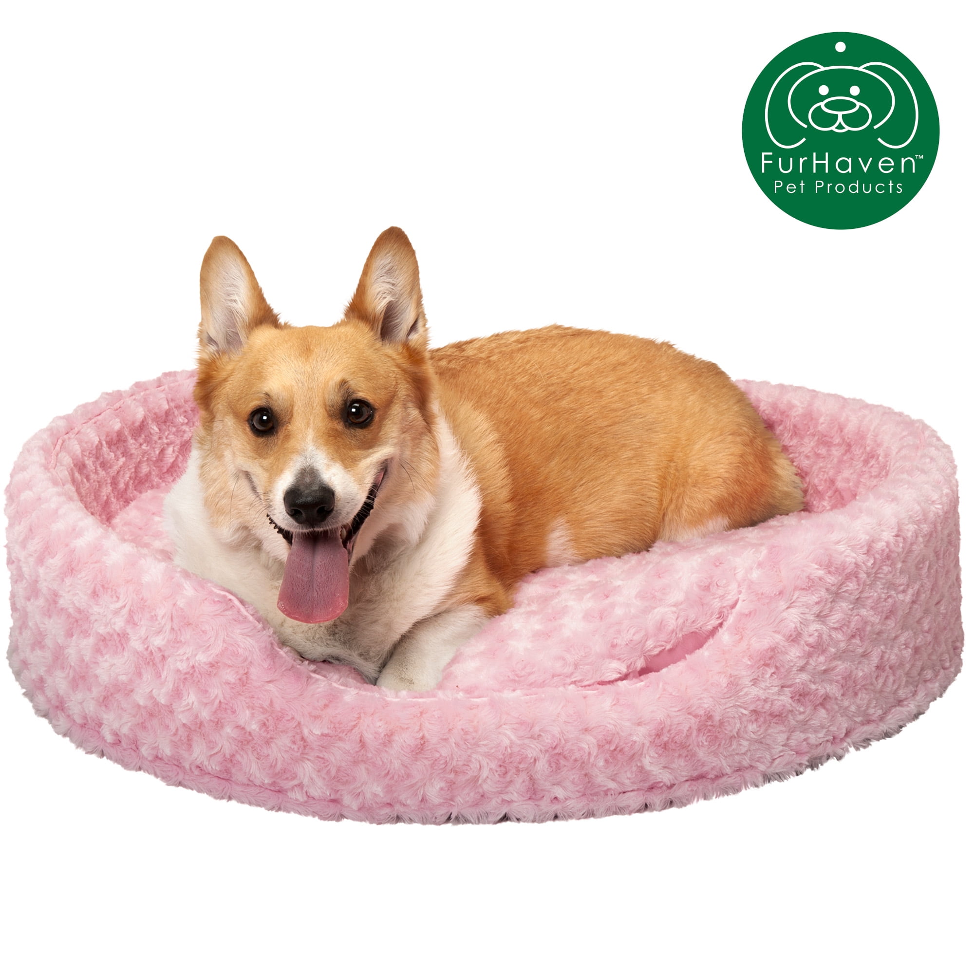 FurHaven Pet Products Ultra Plush Oval Pet Bed for Dogs & Cats